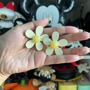 Oversized Flower Stud Earrings